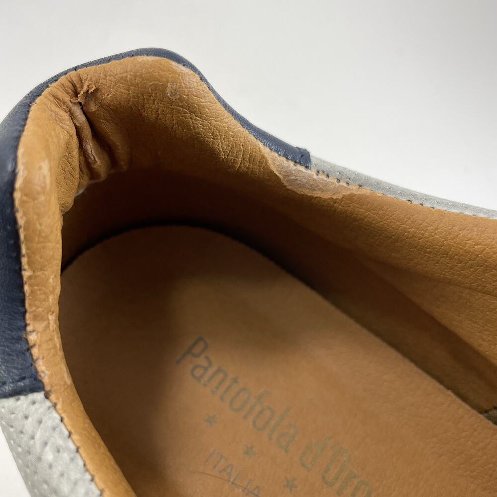 Pantofola d’Oro Rizza Low Trainers Mens Size 12, EU 45 Gray Blue Leather Suede - Picture 9 of 10